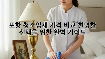 포항 청소업체 가격 비교: 현명한 선택을 위한 완벽 가이드